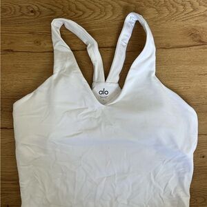 ALO Yoga Airbrush Real White Tank Top